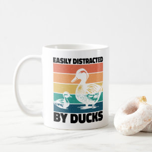 Taza De Café Fácilmente Distraído Por Los Patos Que Encantan El