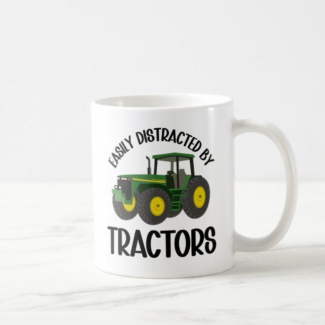 Taza De Café Fácilmente distraído por los tractores (Derecha)