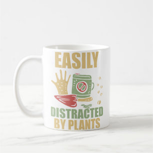 Taza De Café Fácilmente Distraído Por Plantas Divertidas Planta