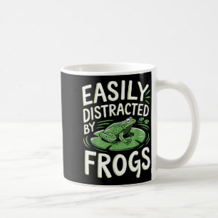 Taza De Café Fácilmente Distraído Por Ranas Chiste Divertido Pa