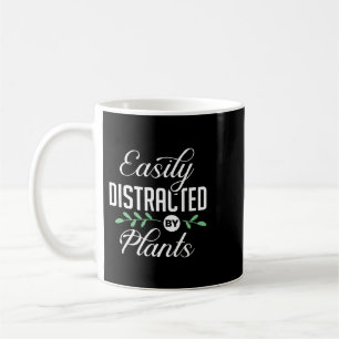 Taza De Café Fácilmente Distraído Por Vegetación Botánica