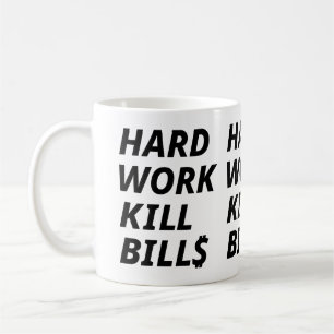 TAZA DE CAFÉ FACTURAS DE HABILITACIÓN DE TRABAJO DURO