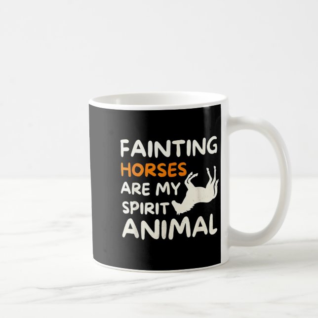 Taza De Café Fainting Horses Are My Srit Animal Funny Farm Hors (Derecha)