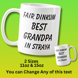 Taza De Café Fair Dinkum BEST GRANDPA in Straya (Australia)