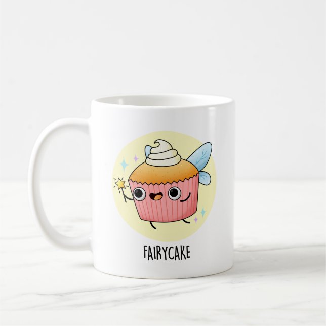 Taza De Café Fairy Cake Funny Cupcake Pun (Izquierda)