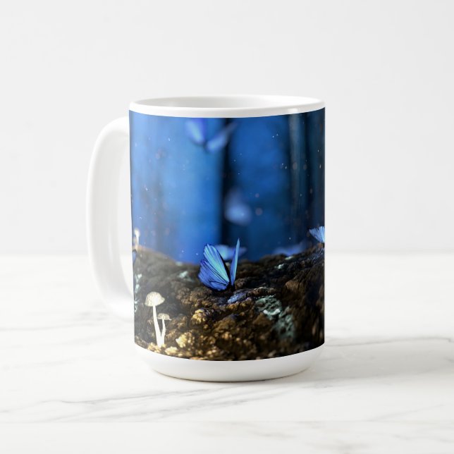Taza De Café Fairy Woods con mariposas y hongos (Anverso izquierdo)