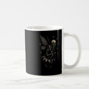 Taza De Café Fairycore Emo Gótico Tee Sad Crying Skeleton Fairy