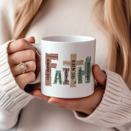 Taza De Café Faith Christian Cross Bible Verse