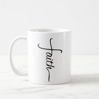 Taza De Café Faith Cross Christian Black