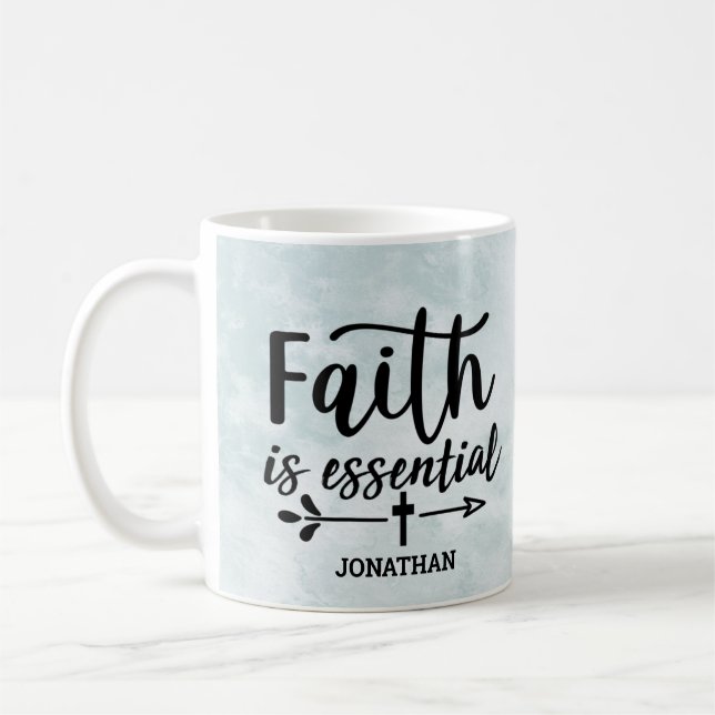 Taza De Café Faith Essential Personalized Coffee Mug (Izquierda)
