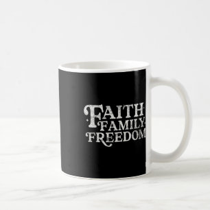 Taza De Café Faith Family Freedom Christian 4 de julio Retro Am