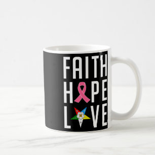 Taza De Café Faith Hope Ama A La Estrella Oriental Del Cáncer D