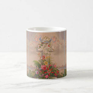 Taza De Café Faith Hope Charity Y Flores