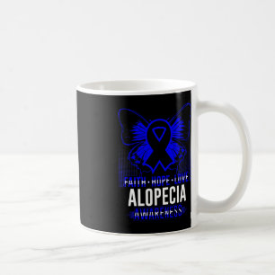 Taza De Café Faith Hope Love Alopecia Sensibilización Butterfli