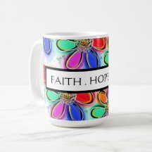 Faith Hope Love Artsy Watercolour FlowPattern