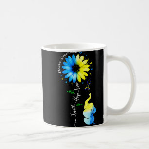 Taza De Café Faith Hope Love Awareness Down's Syndrome The Blue