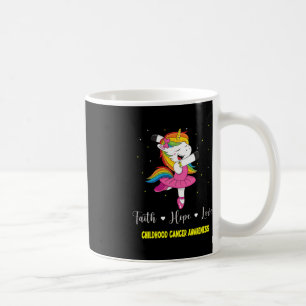 Taza De Café Faith Hope Love Children Cancer Awareness Unicorn