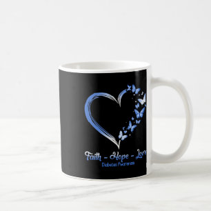 Taza De Café Faith Hope Love Diabetes Awareness Heart Butterfly