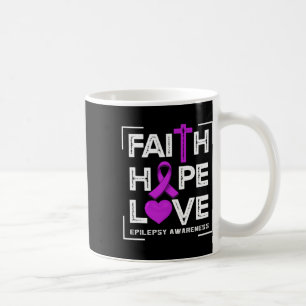 Taza De Café Faith Hope Love Epilepsy Awareness