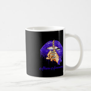 Taza De Café Faith Hope Love Fight Blue Ribbon Ataxia Awareness