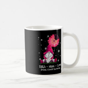 Taza De Café Faith Hope Love Gnome Pink Sunflower Breast Cancer