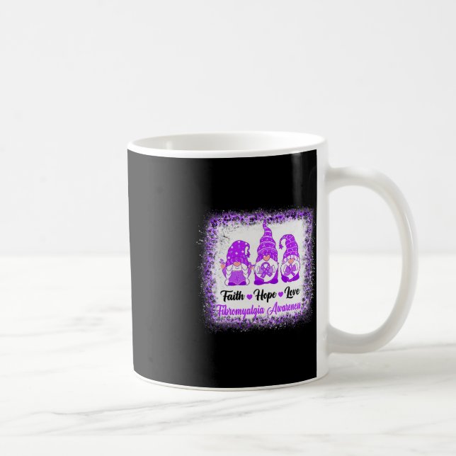 Taza De Café Faith Hope Love Gnomes Fibromialgia Awareness Leop (Derecha)