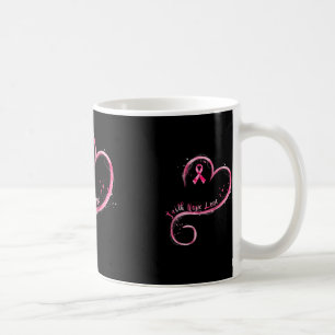 Taza De Café Faith Hope Love Pink Ribbon Brem Cancer Awarenes
