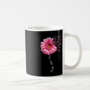Taza De Café Faith Hope Love Pink Ribbon Daisy Flower Breve C