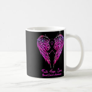 Taza De Café Faith Hope Love Wings Brewings Conciencia sobre el