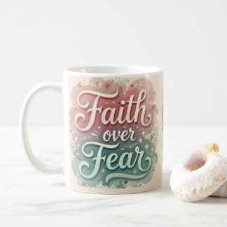 Taza De Café Faith Over Fear 15 Oz Coffee Mug