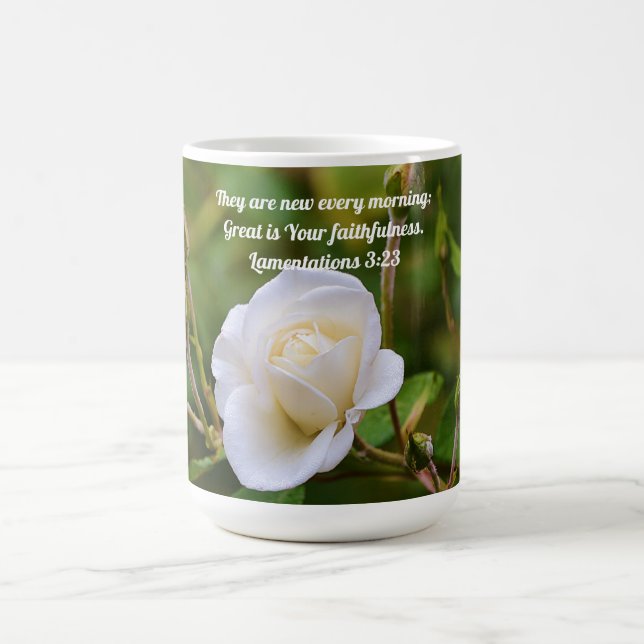 Taza De Café Faith Rosa Compasión Biblia Verse Art Mug Cup (Centro)