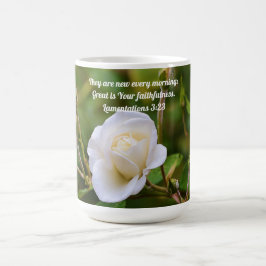 Taza De Café Faith Rosa Compasión Biblia Verse Art Mug Cup