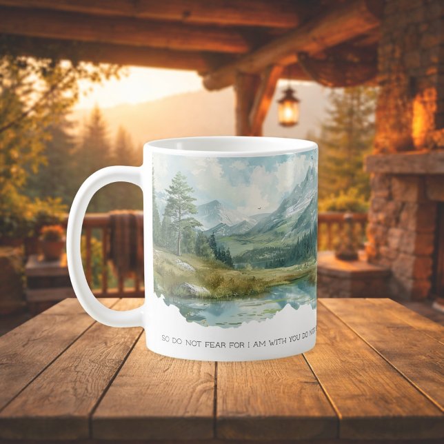 Taza De Café Faith Scripture Isaiah 41:10 Mountain Mug (Subido por el creador)