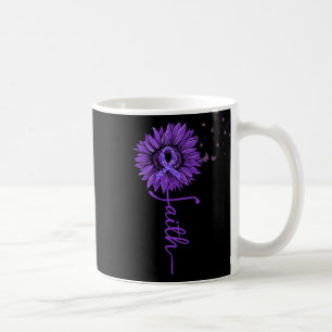 Taza De Café Faith Sunflower La conciencia de Heimer púrpura