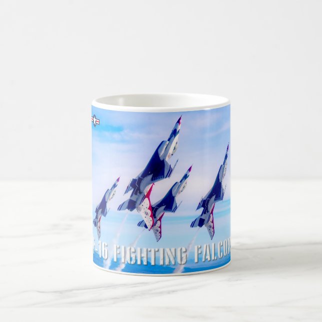 TAZA DE CAFÉ FALCON DE COMBATE F-16C (Centro)