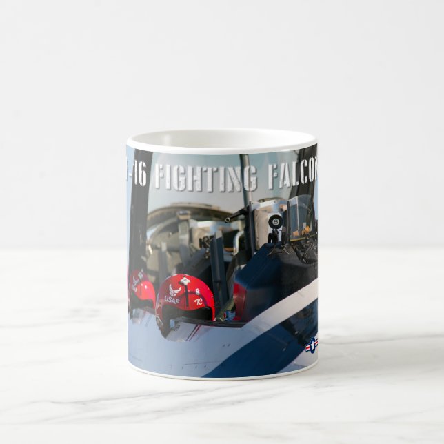TAZA DE CAFÉ FALCON DE COMBATE F-16D (Centro)