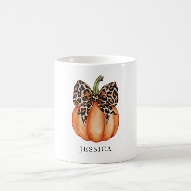 Taza De Café Fall Coquette Pumpkin Bow (Centro)