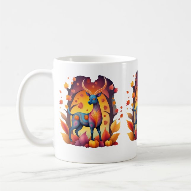 Taza De Café Fall Deer Alebrije (Izquierda)