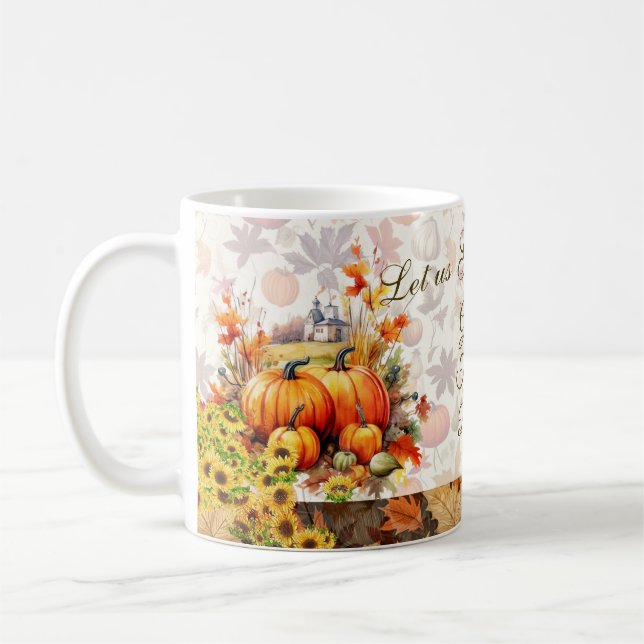 Taza De Café Fall Harvest Thanksgiving Mug (Izquierda)
