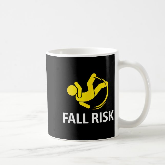 Taza De Café Fall Risk Balance Issues Funny Fall Risk  (Derecha)