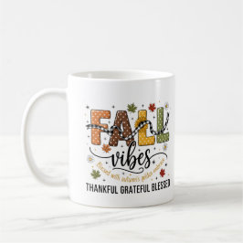 Taza De Café Fall Vibes Mug – Thankful, Grateful, Blessed Autum