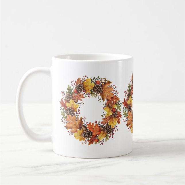 Taza De Café Fall Wreath Mug (Izquierda)