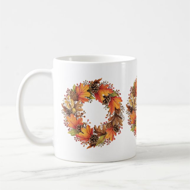 Taza De Café Fall Wreath Mug (Izquierda)