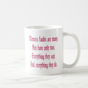 Taza De Café Fallas de Mujeres vs Fallas de Hombres