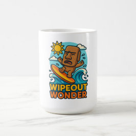 Taza De Café Fallo en la cicatriz de la Wipeout Moai Chibi