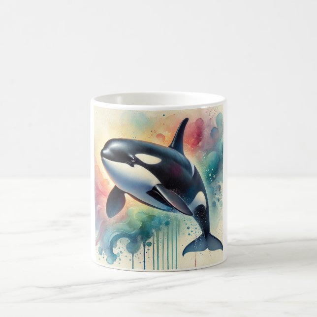 Taza De Café False killer whale 231024AREF134 - Watercolor (Centro)