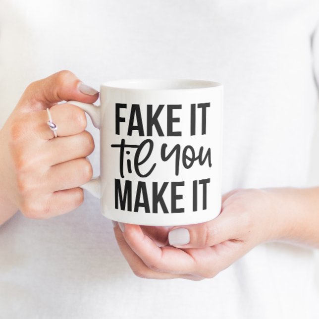 Taza De Café Falso hasta que lo hagas (Subido por el creador)