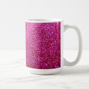 Taza De Café Falso purpurina de las rosas fuertes