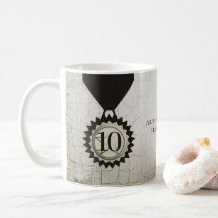 Taza De Café Falso regalo de aniversario de empleado de piedra