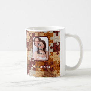 Taza De Café Falso rompecabezas de madera personalizado